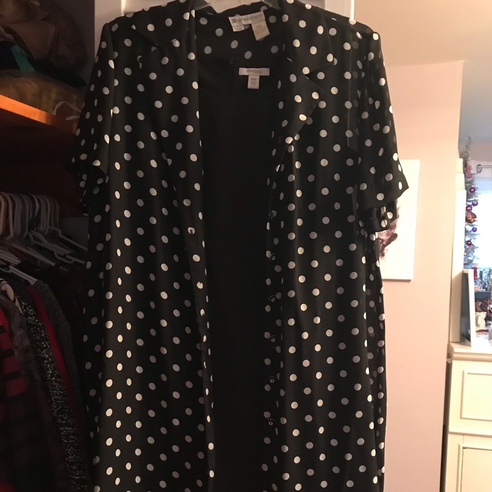 Sheath dress with overlay